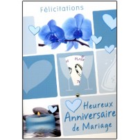 Carte Double Mariage / Anniv.