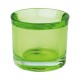 Bougeoir transparent vert
