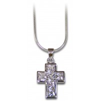 Collier croix et zirconium