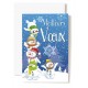 CARTE DOUBLE Meilleurs Vœux 5 Bonhomme de neige