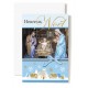 CARTE DOUBLE Heureux Noël Jésus, Marie, Joseph, village, flocon