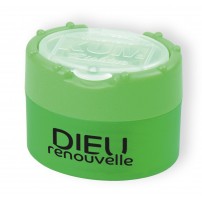 Taille-crayon vert fluo « Dieu renouvelle »