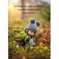 POSTER : Enfant jouant dans la nature en automne