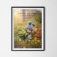 Poster Enfant jouant dans la nature en automne