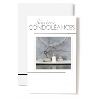 MINI CARNET : Bougie blanche,branche ,galets