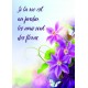Mini Carte Bosquet de fleurs violettes et papillon
