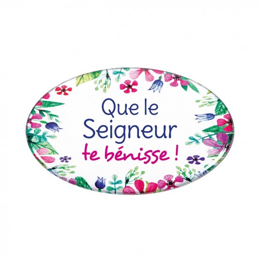 Magnet avec motifs floraux