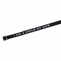 Bracelet tissé "I am a child of God" noir