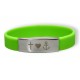 Bracelet silicone et métal - Foi, Amour, Espoir - Vert