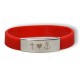 Bracelet silicone et métal - Foi, Amour, Espoir - Rouge