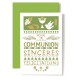 Carte Double Communion Coupe, colombe, raisin, bougies.