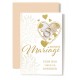 Carte Double Mariage Alliances  dans coeur