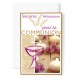 Mignonnette Communion Coupe rose, bougies blanche