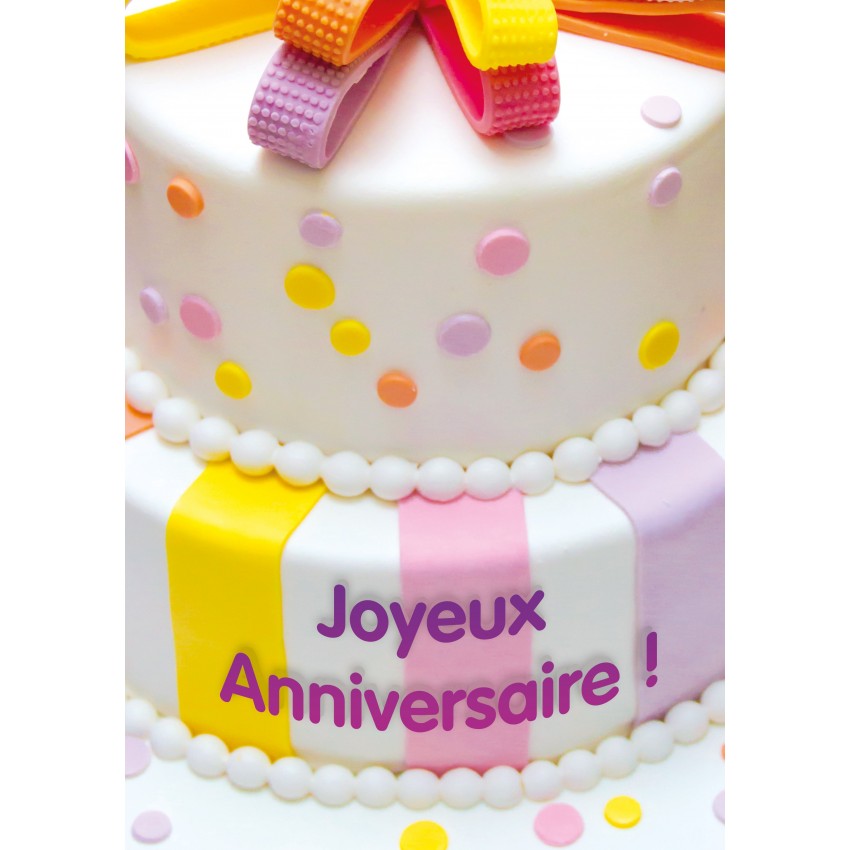 Carte Double Anniversaire Gateau Avec Decorations Multicolores Carte Double Anniversaire Gateau Avec Decorations Multicolores