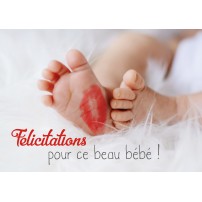 CARNET HE : Pieds de bébé avec marque de bisou