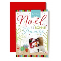 CARNET FA :JNBN Photo bonhomme de neige ,d&eacute;cor dessin&eacute;