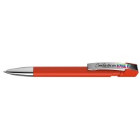 Stylo bille Jakobus orange, clip metal, étui