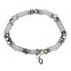 Bracelet de perles Ichtus blanc 19 cm