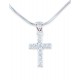 Pendentif croix argent et Zirkonium