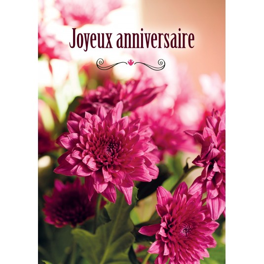 Carte Avec Message Bouquet de fleurs daliha