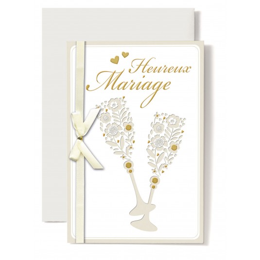 Carte Double Mariage Deux coupes