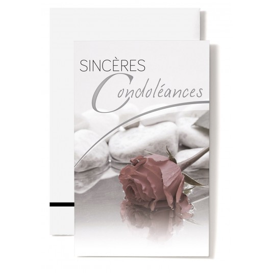 Mignonette Condol&eacute;ances Rose rose et galets