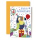 Carte Double Anniversaire Toucan sur cadeau
