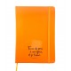 Carnet de notes orange fluo avec &eacute;lastique