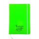 Carnet de notes vert fluo avec &eacute;lastique