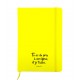 Carnet de notes jaune fluo avec élastique