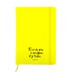 Carnet de notes jaune fluo avec élastique