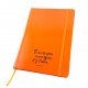 Carnet de notes orange fluo avec élastique