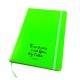 Carnet de notes vert fluo avec élastique