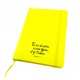 Carnet de notes jaune fluo avec élastique