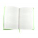 Carnet de notes vert fluo avec élastique