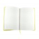 Carnet de notes jaune fluo avec élastique