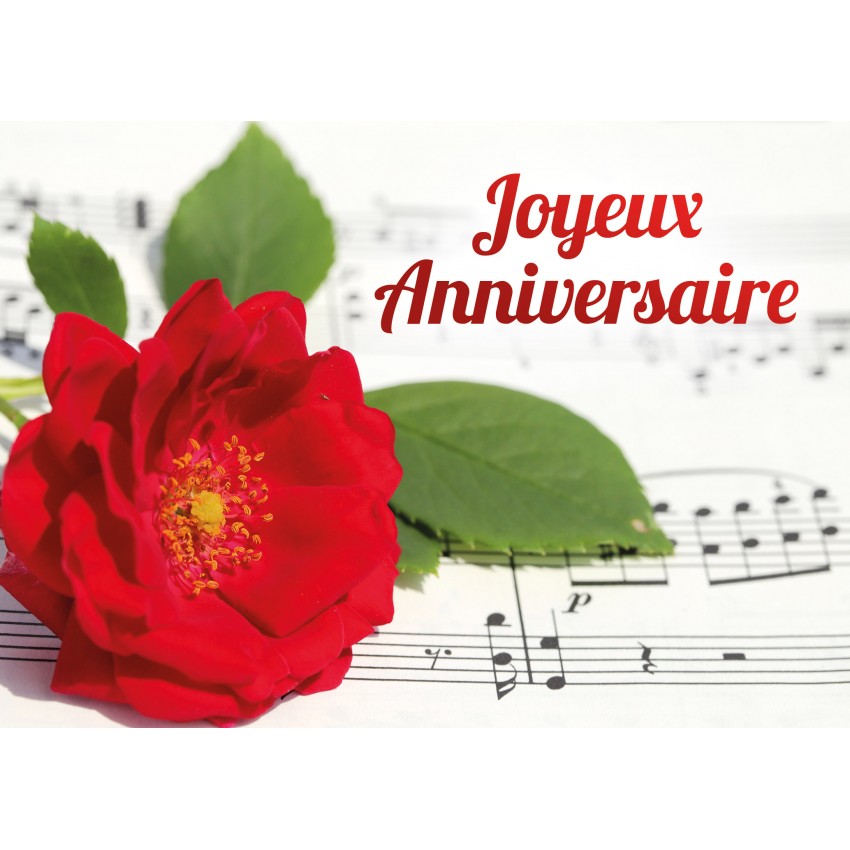 Mini Carte Rose Rouge Sur Partition Ja Mini Carte Rose Rouge Sur Partition Ja