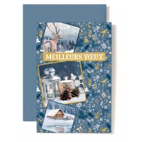 CARNET FA : MV  Renne, bougie et lanterne, chalet