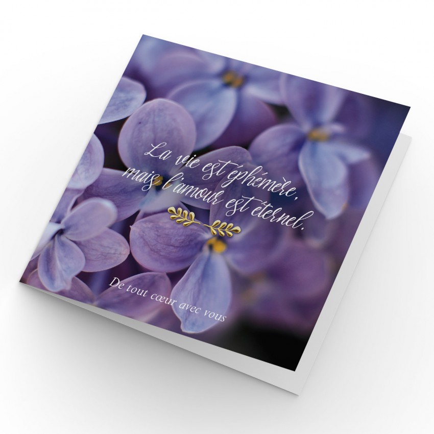 Carte Double Carree Fleurs Mauve De Tout Coeur Carte Double Carree Fleurs Mauve De Tout Coeur