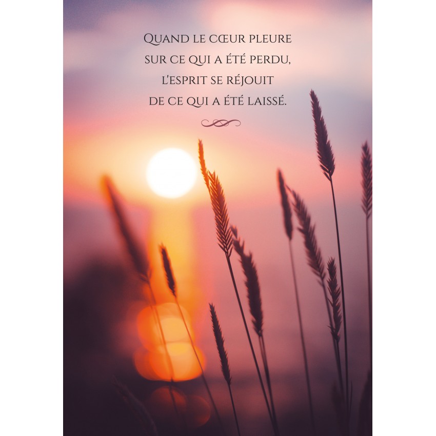 Carte Citation Couchant Sur Herbes