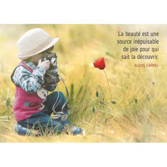 Carte Citation Enfant photographe