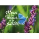 CARTE VB : Papillon sur fleurs