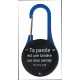 Porte-clé mousqueton LED bleu