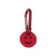 Porte-clé mousqueton avec jeton smiley rouge