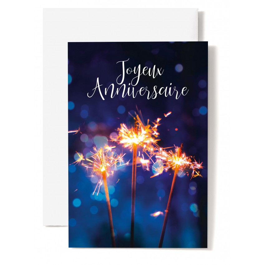 Carte Double Anniversaire Cierges magiques