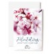 Carte Double Mariage Fleurs d'arbre blanches et alliances