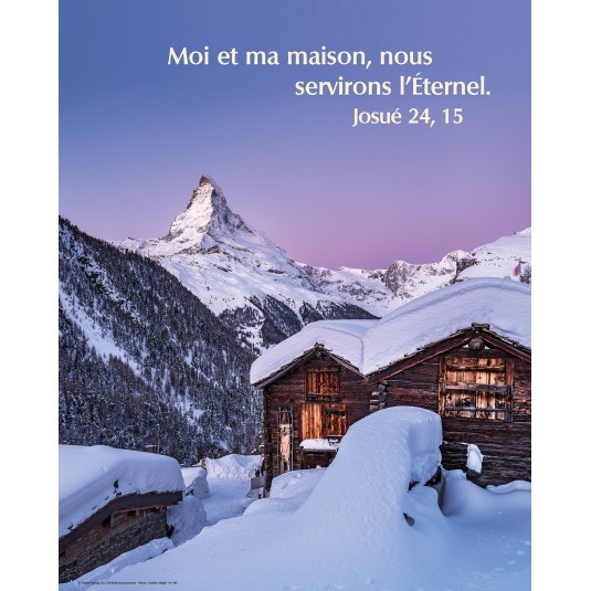 Poster Chalet sous la neige