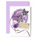Carte Double Div Fleurs violettes dans cadre(Juste un petit mot)