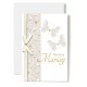 Carte Double Mariage Papillons et ruban blanc