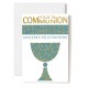 Carte Double Communion Coupe avec décorations dorées